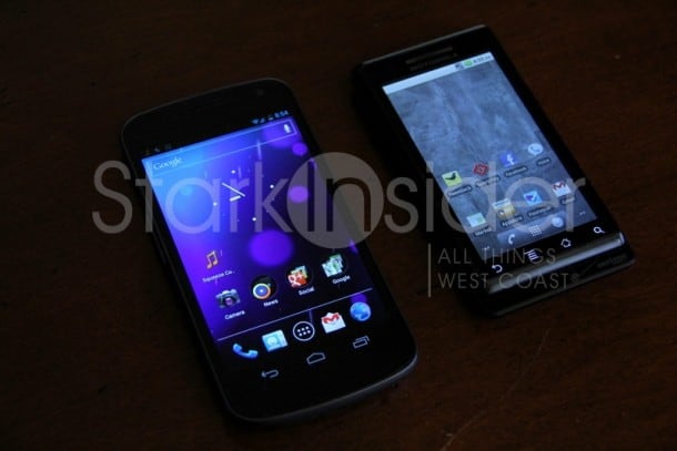Samsung Galaxy Nexus and Motorola Droid Samsung Galaxy Nexus and Motorola Droid