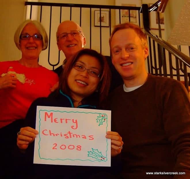 Merry Christmas Christmas morning at the Starks in Ottawa, Canada.