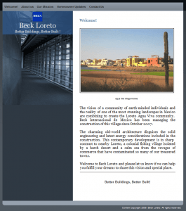 The new Beck Loreto Web Site