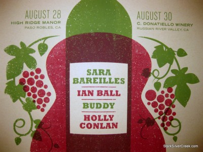 Signed Sara Bareilles Concert Poster