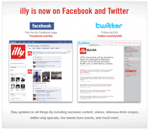 Illy on Facebook and Twitter