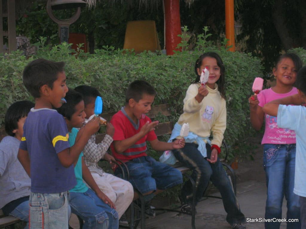 Visiting the Internado and watching the excitment as we brought out popsicles for the all the children. However, they seemed even more excited about the video camera that Clint had. As you know, the net proceeds from the 2010 Loreto Calendar will benefit these children.