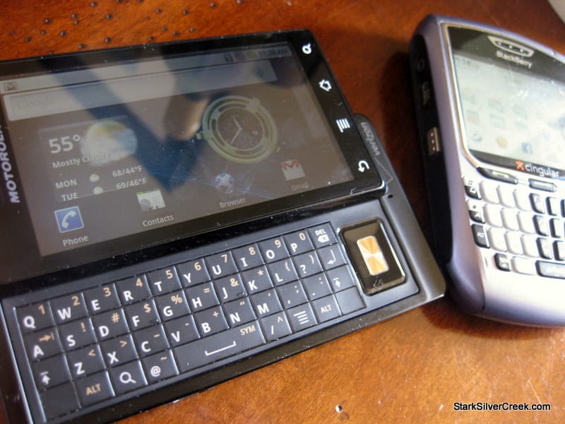 Motorola Droid and BlackBerry 8700