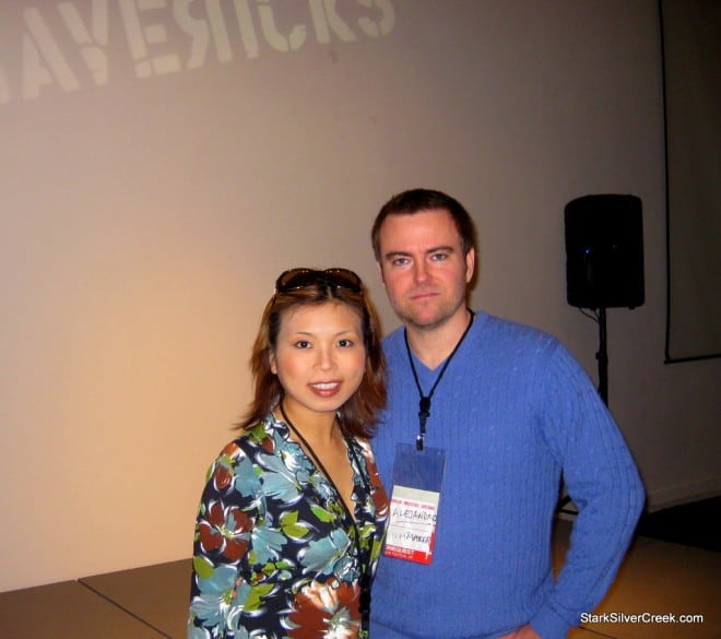 (l to r): Loni Kao Stark (me), Alejandro Adams (film maker). Had an interesting discussion with Alejandro about his latest work that will be screened at CQ 20. This is his third piece that has been accepted into the Cinequest Film Festival.