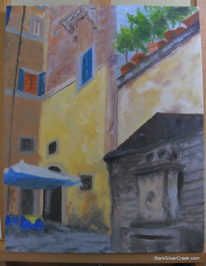 Streets of Rome Oil Painting