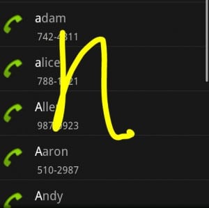Google Gesture Search on Android Google Gesture Search on Android
