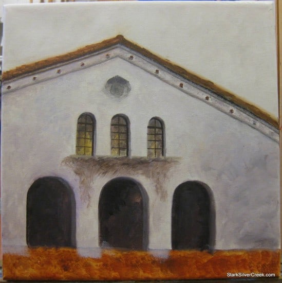 Oil Painting of Lucie Stern Theatre Palo Alto Oil Painting of Lucie Stern Theatre Palo Alto