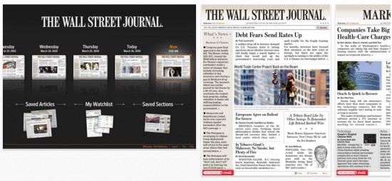 Wall Street Journal on iPad Wall Street Journal on iPad