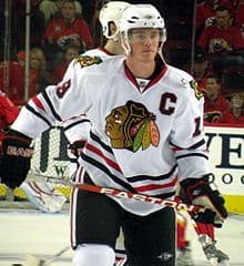 Jonathan Toews, at age 20, became the youngest captain in Chicago Blackhawk's history in 2008. Jonathan Toews, at age 20, became the youngest captain in the franchise's history in 2008.