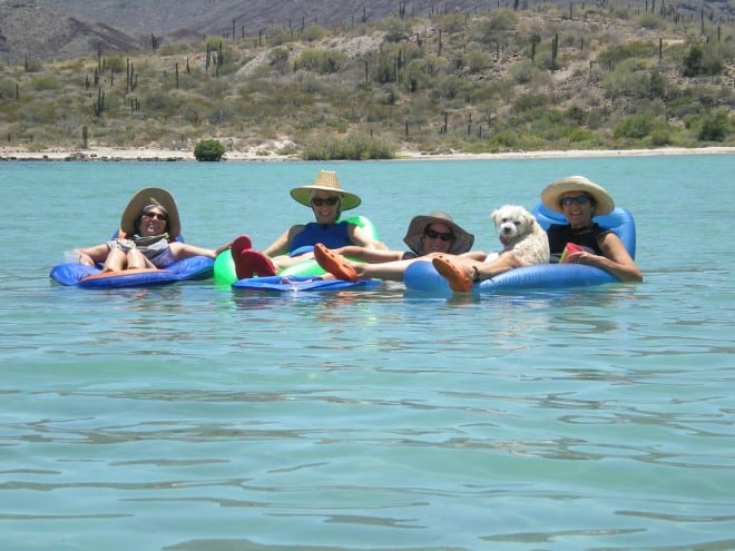 We Held On To Each Other's Rafts And Floated With The Current. Charlie Joined Us We Held On To Each Other's Rafts And Floated With The Current. Charlie Joined Us