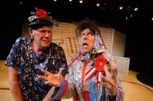 Kevin Blackton and Michael Patrick Gaffney in San Jose Stage Company's production of Red, White and Tuna. Photo by Dave Lepori.