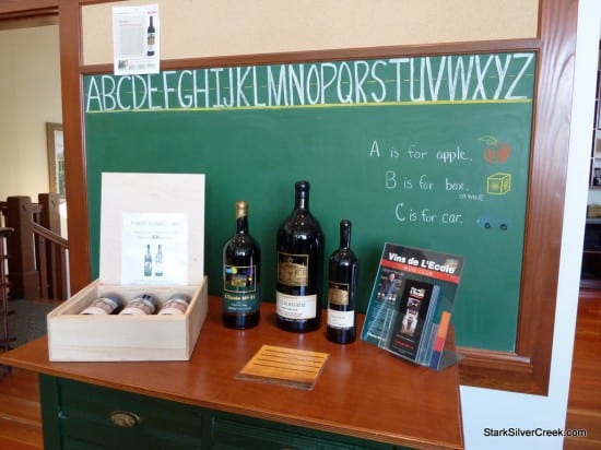 L'Ecole No. 41 winery tasting room chalk board, Walla Walla L'Ecole No. 41 winery tasting room chalk board, Walla Walla
