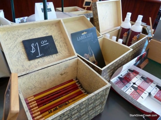 L'Ecole No. 41 winery tasting room pencils, Walla Walla L'Ecole No. 41 winery tasting room chalk pencils, Walla Walla