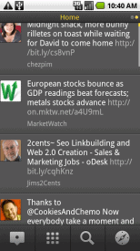 TweetDeck Android time line TweetDeck Android time line