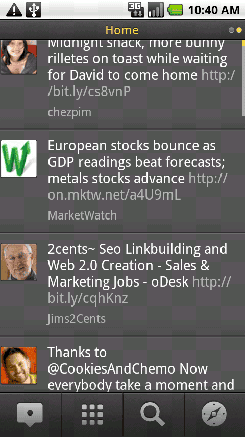 TweetDeck Android time line