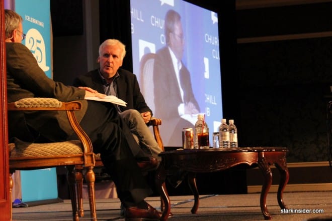 James Cameron in conversation with Google CEO Eric Schmidt James Cameron in conversation with Google CEO Eric Schmidt