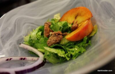 Peach and pecan salad
