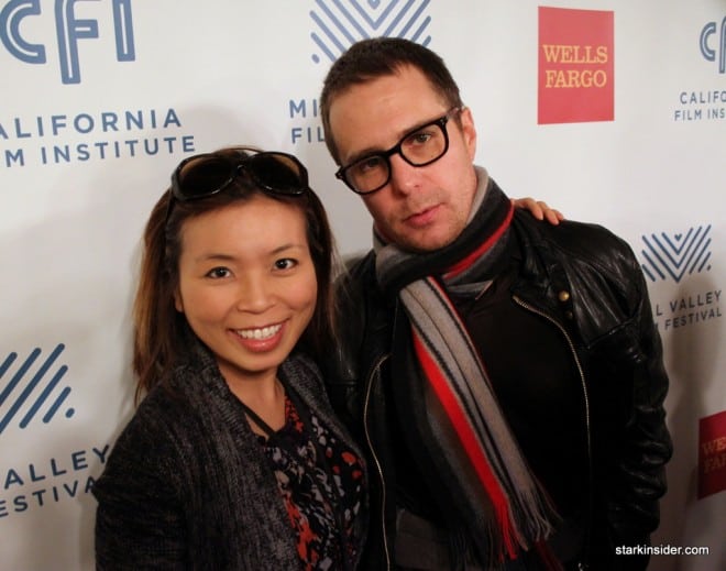 MVFF-Loni-Kao-Stark-Sam-Rockwell Loni Kao Stark and Sam Rockwell - color matched, but not scarf matched.