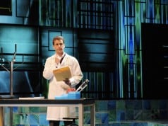 James Wagner in the Regional Premiere of the biomedical thriller Secret Order at San Jose Repertory Theatre. Photo: Kevin Berne