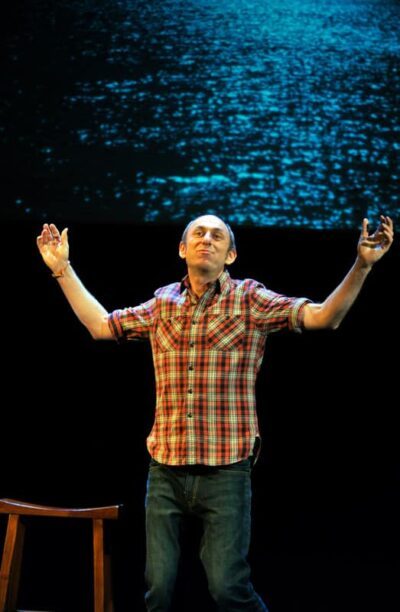 David Cale portrays one of (fictional) accidental gigolo Kieran McGrath's many female conquests in Aurora Theatre Company's Bay Area Premiere of PALOMINO Photo by David Allen