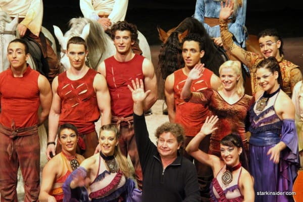 Normand Latourelle (center), co-founder of Cirque du Soleil, with the cast of Cavalia Normand Latourelle (center), co-founder of Cirque du Soleil, with the cast of Cavalia