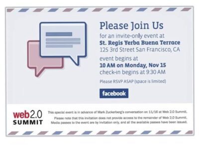 Facebook email Invite