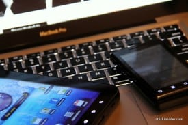 Galaxy Tab hangs with Moto Droid and MacBook Pro