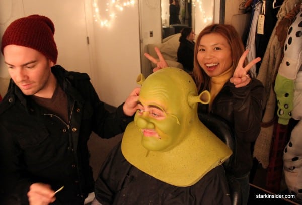 It takes 2 hours before every performance to transform actor Eric Petersen into the real life version of everyone's favorite Ogre.  It takes 2 hours before every performance to transform actor Eric Petersen into the real life version of everyone's favorite Ogre.