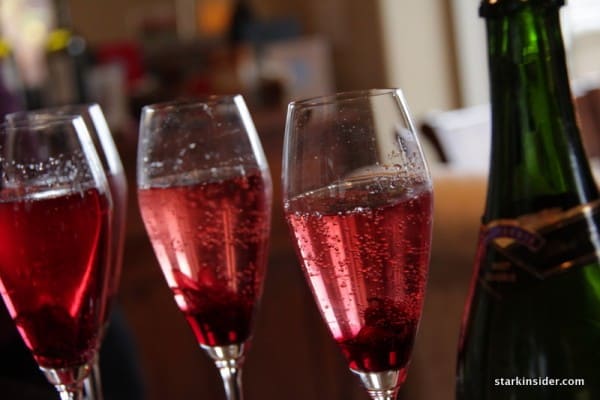 A colorful champagne celebration A colorful champagne celebration