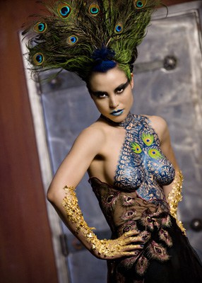 Objectified: Body painting art installation and 