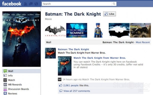 The Dark Knight on Facebook The Dark Knight on Facebook