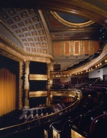 The interior of the Geary Theater in 1996, after renovations are complete. The $28.5 million capital campaign is the largest undertaken by an American regional theater. 