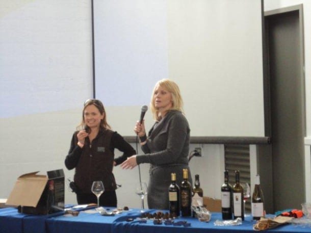 TV hosts Andrea Zimmer and Leslie Sbrocco conduct a fascinating session on pairing not only red wines but also white wines with chocolate and other decadent combinations. TV hosts Andrea Zimmer and Leslie Sbrocco conduct a fascinating session on pairing not only red wines but also white wines with chocolate and other decadent combinations.