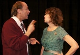 Tom Woosnam and Pennell Chapin in Coastal Rep's production of Who's Afraid of Virginia Woolf?