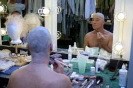 Actor Steven Epp gets ready for a show at the Tony Award-winning Berkeley Repertory Theatre. Photographer: Cheshire Isaacs. Actor Steven Epp gets ready for a show at the Tony Award-winning Berkeley Repertory Theatre. Photographer: Cheshire Isaacs.