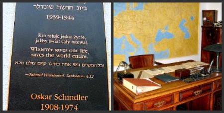 Schlinder's actual desk where he signed papers to save the Jews.