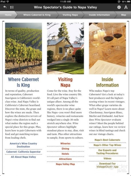 Wine Spectator App for iPad Wine Spectator App for iPad