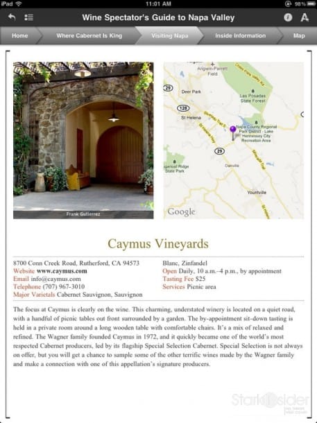 Caymus Vineyards - WS App Caymus Vineyards - WS App