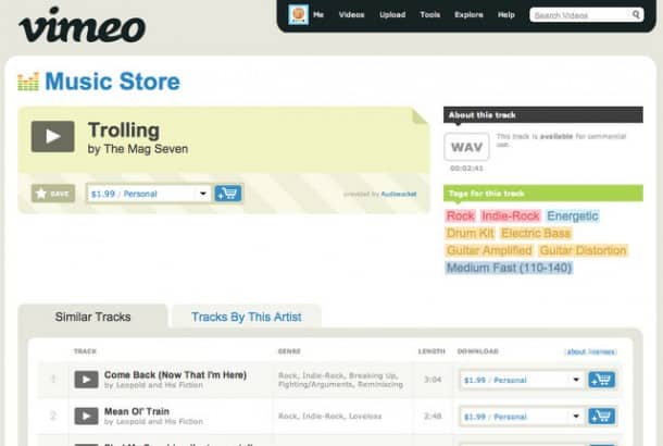 Vimeo Music Store launched Vimeo Music Store launched
