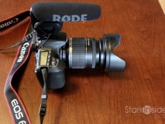 Rode Videomic Pro mounted on a Canon EOS 60D DSLR