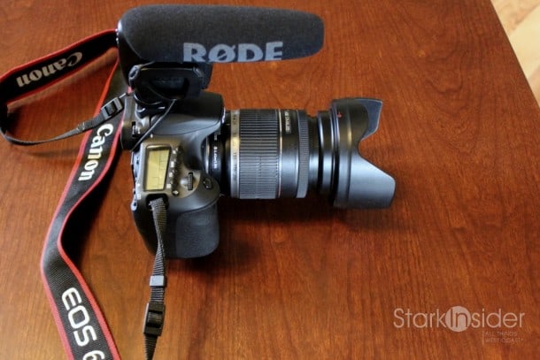 Rode Videomic Pro mounted on a Canon EOS 60D DSLR Rode Videomic Pro mounted on a Canon EOS 60D DSLR