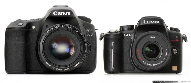 Canon EOS 60D vs. Panasonic GH2 Canon EOS 60D vs. Panasonic GH2