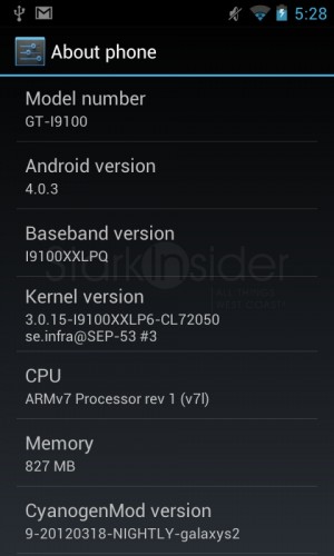 About Phone ICS S2