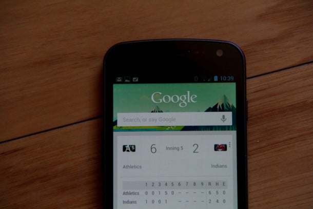Google Now on Samsung Galaxy Nexus (HSPA+)