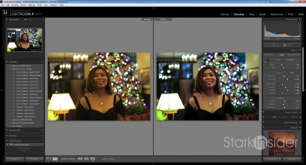 Before and After with Adobe Lightroom.