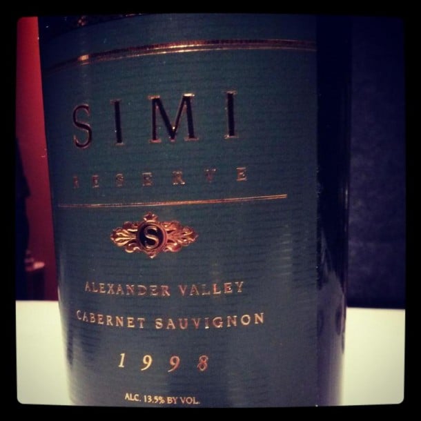 Simi 1998 Cabernet Sauvignon Reserve - Alexander Valley, Napa Simi 1998 Cabernet Sauvignon Reserve - Alexander Valley, Napa