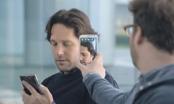 The BIg Pitch - Samsung Super Bowl Ad "The Big Pitch" - actors Paul Rudd and Seth Rogen star in Samsung's $15 million Super Bowl ad featuring Android smartphones.