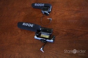 Hint: Buy one of these mics. Rode Videomic Pro (top), and Rode Video (bottom).