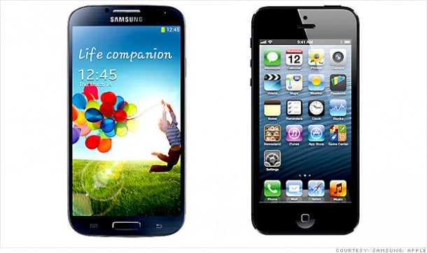 Samsung Galaxy S4 vs. Appl iPhone 5 Samsung Galaxy S4 vs. Appl iPhone 5