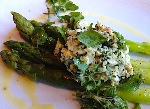 Asparagus crab salad